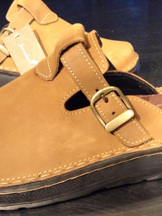 NWT Jerusalem Sandals Sz 9 Mens / 11.5 Wmn. Brown Leather Slip-On Buckle Unisex main image 11